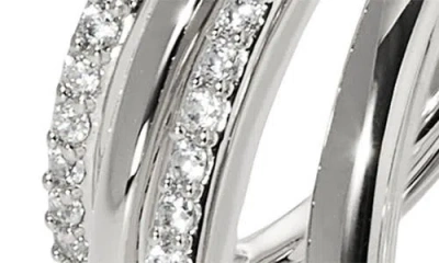 Nadri Juno Quadruple Hoop Earrings In Rhodium