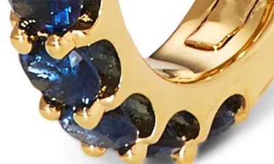 Nadri Crystal Huggie Hoop Earrings In Gold/blue
