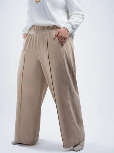 See Rose Go Multitasker Wide Leg Pant Plus Size In Stone