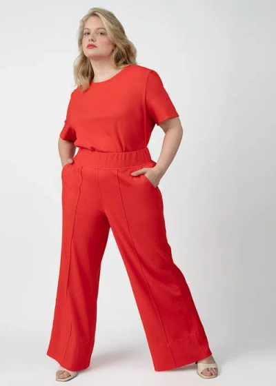 See Rose Go Coolrose Luxe Wide Leg Pant Plus Size In Poppy