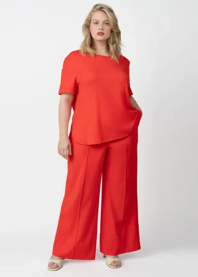 See Rose Go Coolrose Luxe Wide Leg Pant Plus Size In Poppy