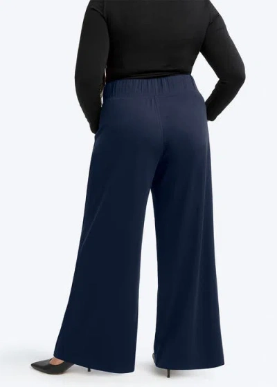 See Rose Go Multitasker Wide Leg Pant Plus Size In Oxford Navy