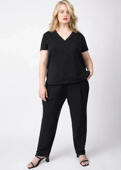 See Rose Go Coolrose Luxe Reversible Plus Size Tee Shirt In Jet Black