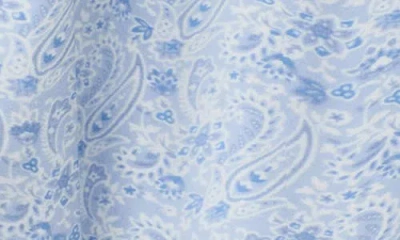 Eileen West Waltz Fleece Nightgown In Blue/white
