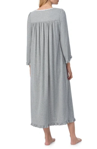 Eileen West Cotton Blend Interlock Ballet Nightgown In Grey Heather