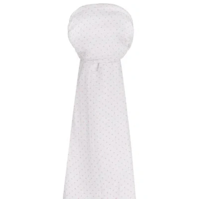 Swaddle Blanket Cotton Muslin  1 Pack In Pink Pin Dot