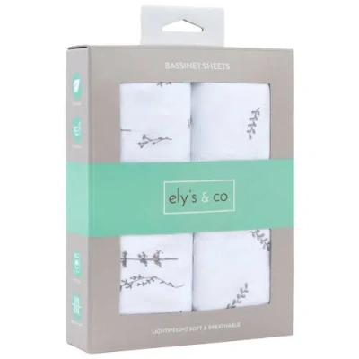Bassinet Sheets Baby Fitted Bassinet Sheet 2 Pack In Forest Grey Leaf