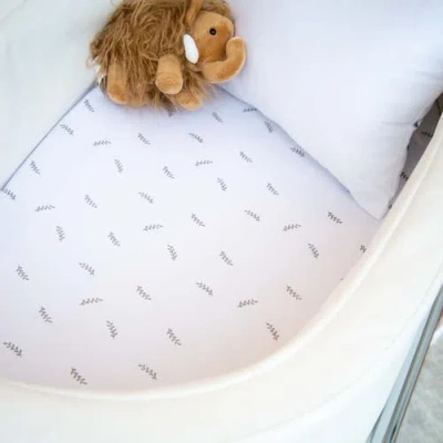 Bassinet Sheets Baby Fitted Bassinet Sheet 2 Pack In Forest Grey Leaf