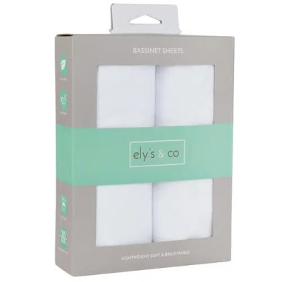 Bassinet Sheets Baby Fitted Bassinet Sheet 2 Pack In Solid White