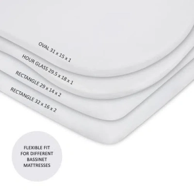 Bassinet Sheets Baby Fitted Bassinet Sheet 2 Pack In Solid White