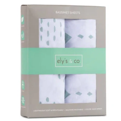 Bassinet Sheets Baby Fitted Bassinet Sheet 2 Pack In Sage Diamond