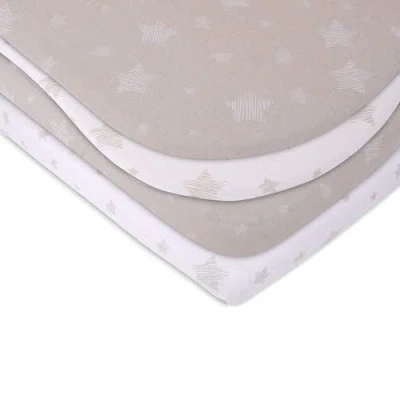 Bassinet Sheets Baby Fitted Bassinet Sheet 2 Pack In Tan Drawn Star