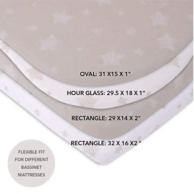 Bassinet Sheets Baby Fitted Bassinet Sheet 2 Pack In Tan Drawn Star