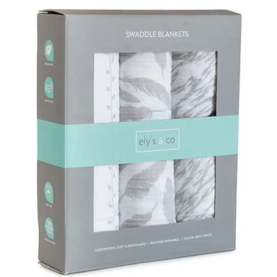 Swaddle Blanket Cotton Muslin  3 Pack In Classic Grey