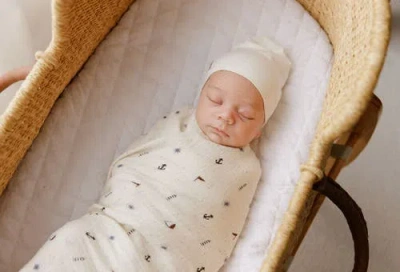 Swaddle Blanket Cotton Muslin  3 Pack In Blue Nautical