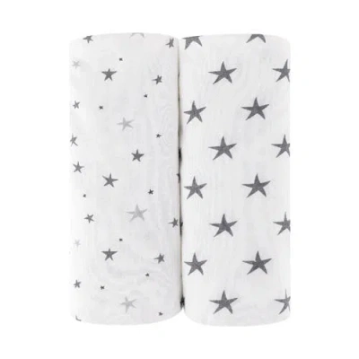 Ely's & Co. Patent Pending Waterproof Crib Sheet In Grey Stars