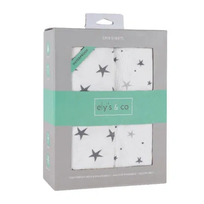 Ely's & Co. Patent Pending Waterproof Crib Sheet In Grey Stars