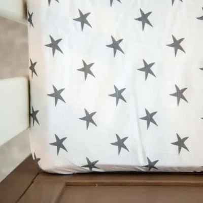 Ely's & Co. Patent Pending Waterproof Crib Sheet In Grey Stars