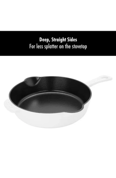 Staub 8.5-inch Enameled Cast Iron Traditional Deep Skillet In White