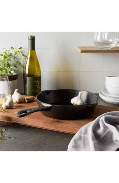 Staub 8.5-inch Enameled Cast Iron Traditional Deep Skillet In Black