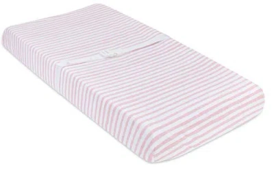 Ely's & Co. Waterproof Changing Pad Cover Cradle Sheet Set In Mauve Stripes & Splash