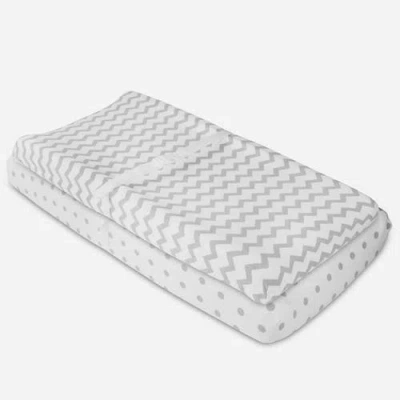 Ely's & Co. Baby Fitted Waterproof Changing Pad Cover Sheets 2 Pack In Grey Chevron & Polka Dot
