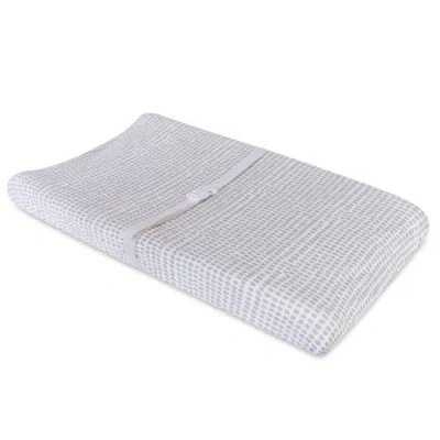 Ely's & Co. Waterproof Changing Pad Cover Cradle Sheet Set In Taupe Stripes & Splash