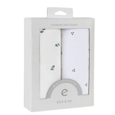 Ely's & Co. Waterproof Changing Pad Cover Cradle Sheet Set In Blue Berry
