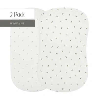 Ely's & Co. Unisex Waterproof Bassinet Sheet Set - Baby In Sage Berry