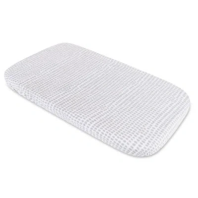 Ely's & Co. Waterproof Bassinet Sheet Set In Taupe Stripes & Splash