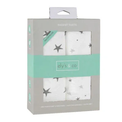 Ely's & Co. Patent Pending Waterproof Crib Sheet In Grey Stars
