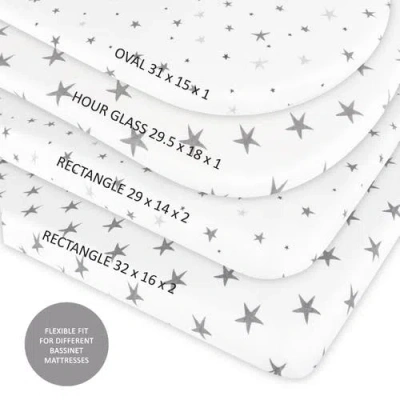 Ely's & Co. Patent Pending Waterproof Crib Sheet In Grey Stars