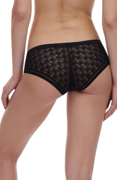 Chantelle Lingerie Ace Lace Trim Hipster Panties In Black