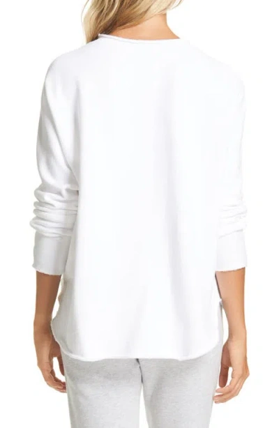 Frank & Eileen Anna Long Sleeve Capelet Sweatshirt In White