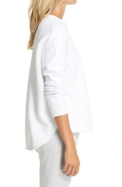 Frank & Eileen Anna Long Sleeve Capelet Sweatshirt In White
