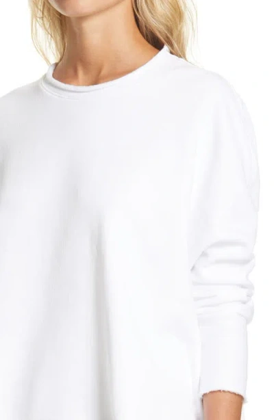Frank & Eileen Anna Long Sleeve Capelet Sweatshirt In White