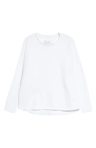 Frank & Eileen Anna Long Sleeve Capelet Sweatshirt In White