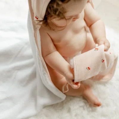Ely's & Co. Elys And Co. Baby Towel Wash Cloth Pink 3 Pack In Pink Cherries