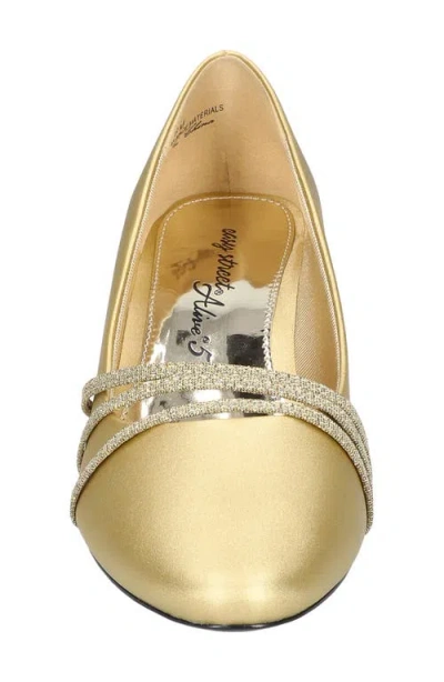 Shop Easy Street Cristiny Pump In Gold Satin