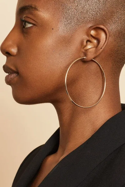 Oradina 14k Gold Everything Oversized Hoop Earrings In Rose Gold