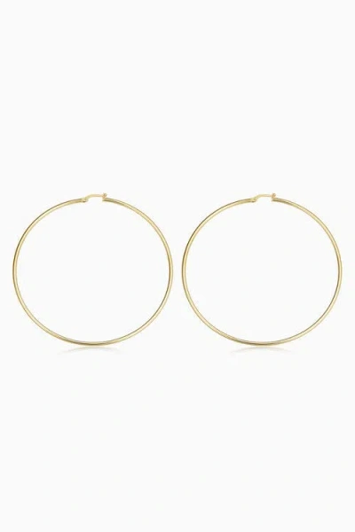 Oradina 14k Gold Everything Oversized Hoop Earrings In Yellow Gold