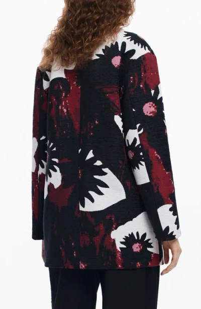Desigual Daisy Jacquard Blazer In Red