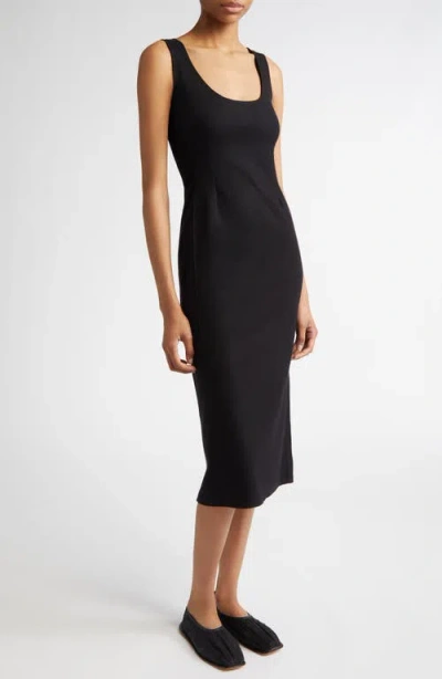 Setchu Travel Cashmere & Cotton Midi Dress & Shrug Set In Black