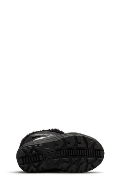 Sorel Kids' Snow Commander Insulated Waterproof Boot In Black/charcoal