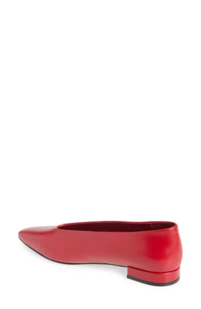 Jeffrey Campbell Hinted Pointed Toe Flat In Red
