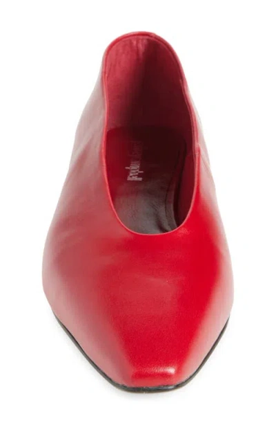 Jeffrey Campbell Hinted Pointed Toe Flat In Red