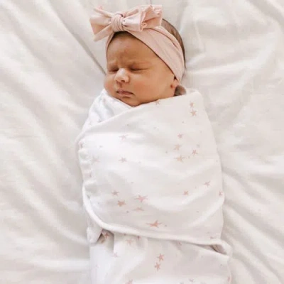 Ely's & Co. Adjustable Swaddle Blanket 2 Pack In Pink Stars