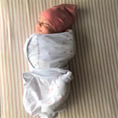 Ely's & Co. Adjustable Swaddle Blanket 2 Pack In Pink Stars