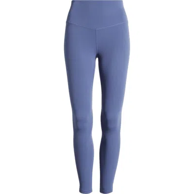 Shop Zella Studio Luxe High Waist 7/8 Leggings In Blue Indigo