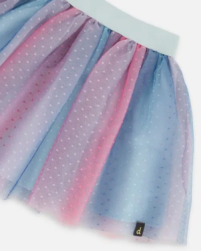 Deux Par Deux Girls' Vertical Striped Tulle Skirt - Big Kid In Multicolor Print Stripe
